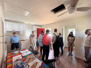 People mingle at the Hill Street Open House